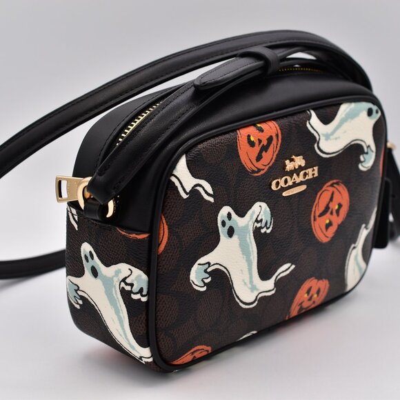 Coach Halloween Mini Jamie Camera Bag with Pumpkin Ghost Print CCF75 NWT NEW - Picture 12 of 15